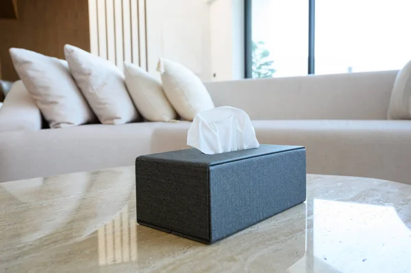 Box Paper Towels Living Room Table Tissue Box —  Fotos de Stock