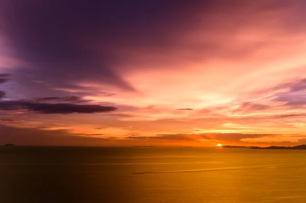 Tramonto Sogno Sul Mare Tropicale Pattaya Thailandia Bellissimo Paesaggio Paesaggio — Foto Stock