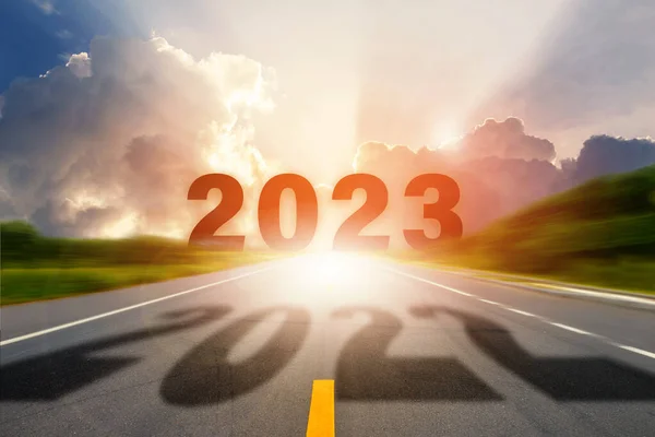 Vaya Concepto Año Nuevo 2023 Número 2022 Del Viejo Año — Foto de Stock