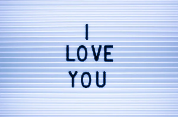 Confession Love Inscription Love You Led Panel Minimalism Valentine Day — Stock Photo, Image