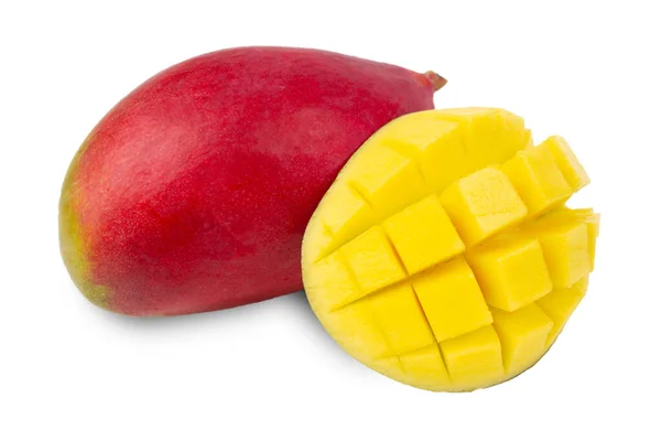 Mango isolated on a white background. Tropical ripe fruits. — Stock Photo, Image