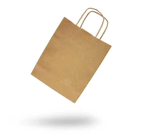 Brown Paper Bag Isolated White Background — Stock Photo, Image