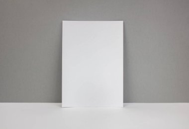 Gri arka planda bir model. Dergi, katalog düzeni.