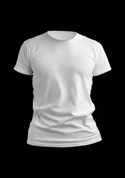 Witte Shirt Gesoleerd Black Backgrond — Stockfoto
