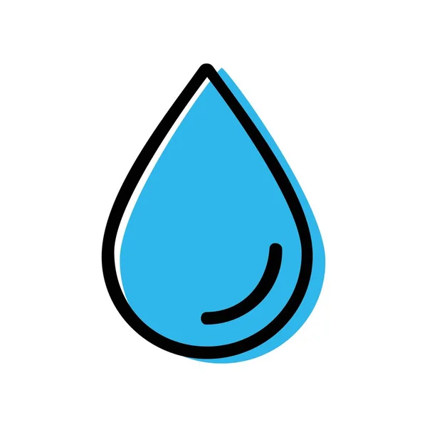 Drop Water Black Outlined Drawing Icon — Stock Photo, Image