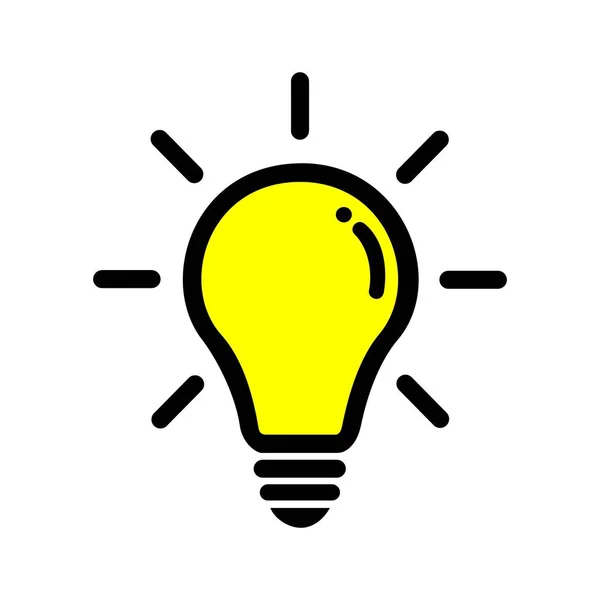 Yellow Black Light Bulb Idea Concept Icon — Stockfoto