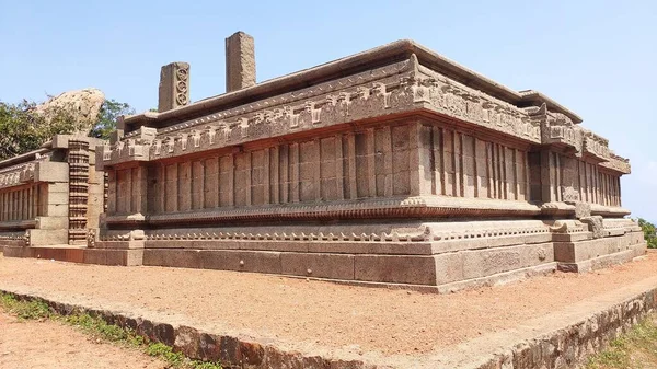 Raya Gopuram Światowego Dziedzictwa Unesco Indiach Miejscu Mahabalipuram Tamilnadu — Zdjęcie stockowe