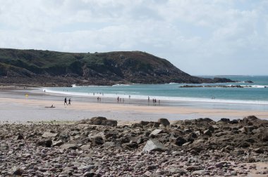 Plhrel plajı, Anse du Croc Cap Frhel 'de Ctes d' Armor, Brittany 'de..