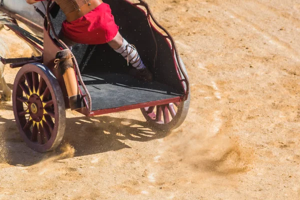 Reconstruction Roman Chariot Race — Stock Photo, Image