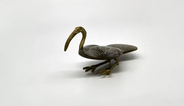 Small Stone Statue African Sacred Ibis Bought Souvenir Egypt — 图库照片