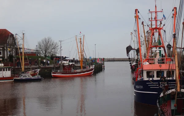 Neuharlingersiel Duitsland Dec 2015 Vissersboot Neu231 Andere Schepen Oude Haven — Stockfoto