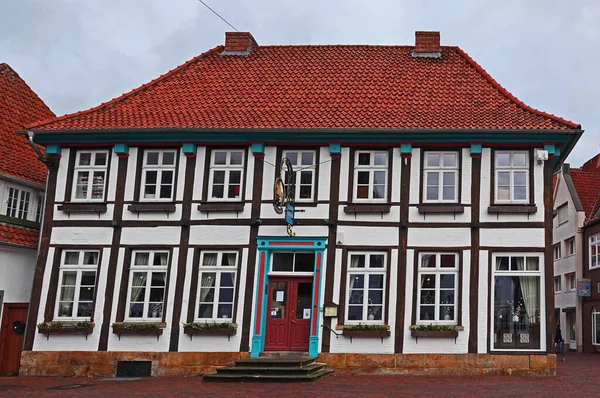 Lingen Lower Saxony Germany Feb 2022 Old Half Timbered Building — Stock Photo, Image