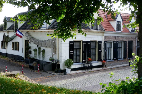 Elburg September 2022 Typische Hollandse Huizen Met Betegelde Daken Zwarte — Stockfoto
