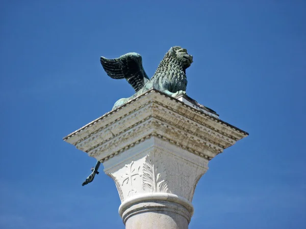 The Lion of Venice is an ancient bronze winged lion sculpture in the Piazza San Marco of Venice, Italy. It is a symbol of Venice. The earliest reference of this statue is from 1293, when it was restored