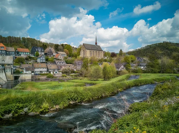 Beyenburg Monastery Church Wupper Hill Beyenburg Reservoir — Stock Photo, Image