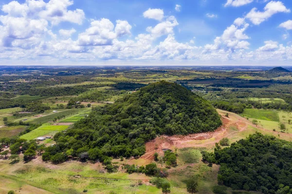 Vista Aérea Campo Paraguai Aqui Perto Colonia Independencia — Fotografia de Stock