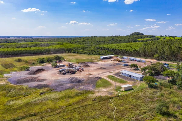 Jorge Naville Mbocayaty Del Guaira Paraguai Fevereiro 2022 Canteiro Obras — Fotografia de Stock