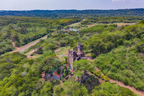 Colonia Independencia Paraguai Fevereiro 2022 Vista Aérea Castillo Echauri Castelo — Fotografia de Stock