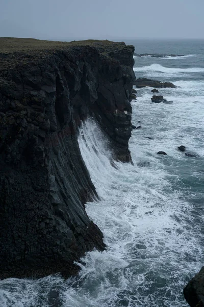 Δυτική Ισλανδία Φυσικό Τοπίο Βράχος Basalt Στην Χερσόνησο Snaefellsnes Κοντά — Φωτογραφία Αρχείου