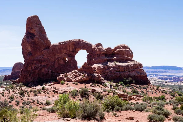 Scenisk Över Tornet Bågen Windows Delen Arches National Park Moab — Stockfoto