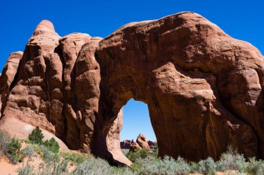 Arches Ulusal Parkı 'ndaki Çam Ağacı Kemeri - Moab, Utah, ABD