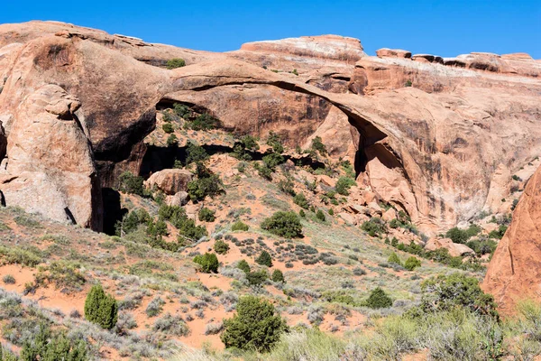 Vista Del Arco Del Paisaje Desde Sendero Devils Garden Parque —  Fotos de Stock