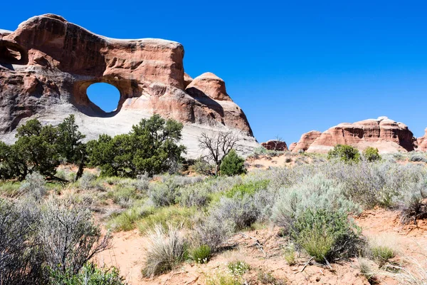 Tunnel Arch Arches National Park Moab Utah Eua — Fotografia de Stock