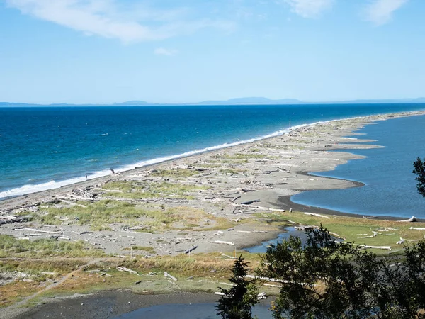 Vue Panoramique Dungeness Spit Longue Flèche Sable Des États Unis — Photo