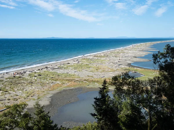 Vista Panorámica Dungeness Spit Asador Arena Más Largo Los Estados — Foto de Stock