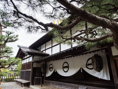 Kiso, Nagano Bölgesi, Japonya - 23 Ekim 2017: Fukushima Kontrol Noktası 'nın yeniden inşa edilmiş binası, Fukushima Kontrol Noktası Müzesi