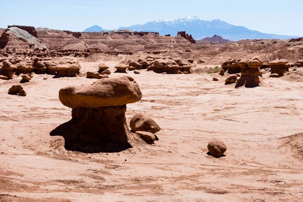 Neobvyklé Skalní Útvary Státním Parku Goblin Valley Utah Usa — Stock fotografie