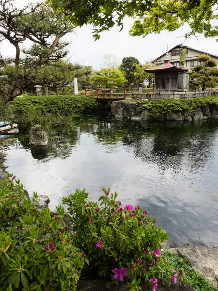 Wiosna Parku Jonofuchi Matsuyama Prefektura Ehime Japonia — Zdjęcie stockowe