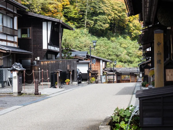 Kiso Prefectuur Nagano Japan Oktober 2017 Traditionele Huizen Historische Wijk — Stockfoto
