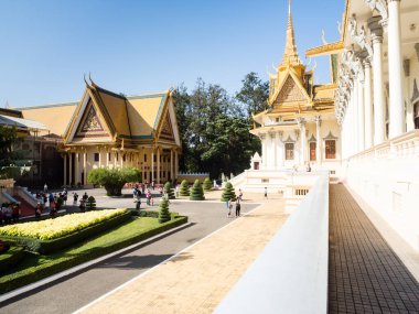 Phnom Penh, Kamboçya - 11 Şubat 2017: Kamboçya Kraliyet Sarayı