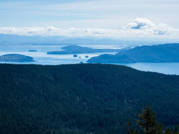 Vista Panorâmica Topo Mount Constitution Moran State Park Orcas Island — Fotografia de Stock