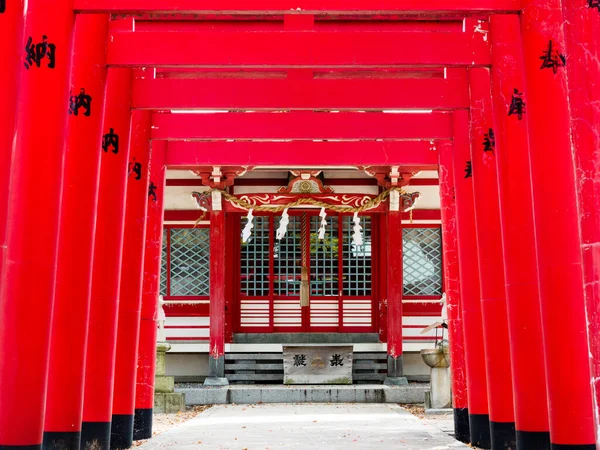 Rode Torii Poorten Van Inari Jinja Het Terrein Van Bekku — Stockfoto