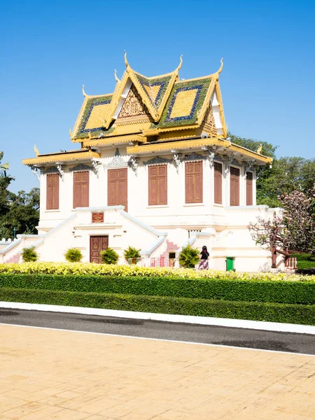 Phnom Penh Camboja Fevereiro 2017 Terreno Palácio Real Camboja — Fotografia de Stock