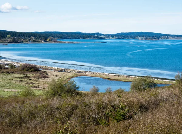 Άποψη Της Λιμνοθάλασσας Της Παλιάς Πόλης Και Της Παραλίας Της — Φωτογραφία Αρχείου