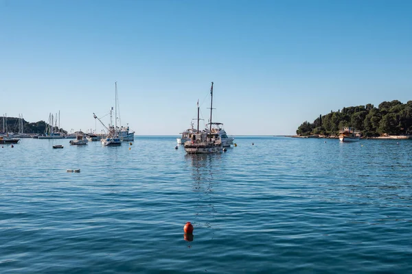 Rovigno Croazia Gennaio 2022 Bellissime Barche Pesca Ancorate Nel Porto — Foto Stock