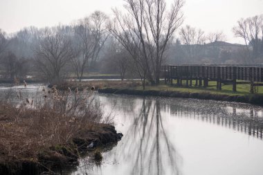 İtalya 'da Veneto bölgesindeki Verona yakınlarında bir lagün parkı.