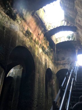 The Piscina Mirabilis ancient Roman cistern on the Bacoli hill in Naples