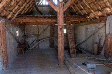 Revine Lago Treviso 'da stilt evleri olan tarih öncesi bir köy. Yüksek kalite fotoğraf