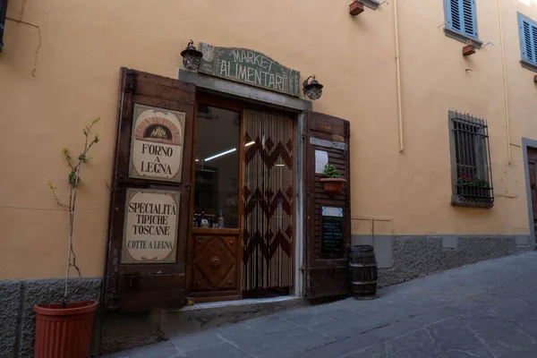 Quiet Street Residential Buildings Historic Medieval Village Panzano Greve Chianti — Stockfoto