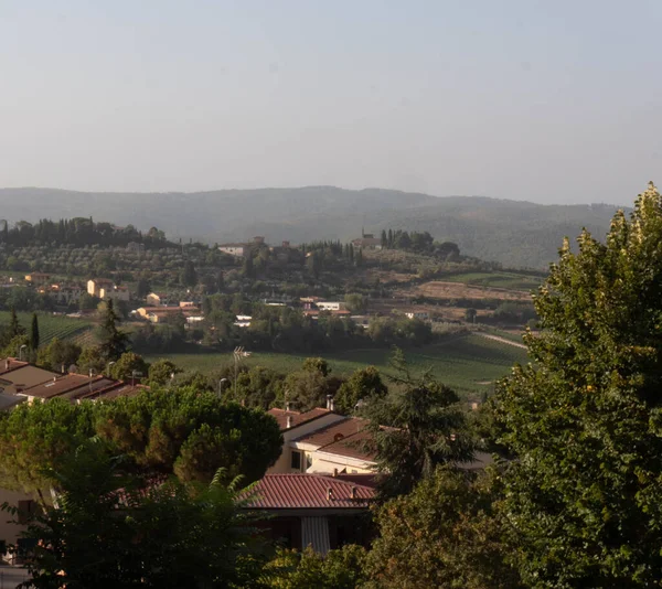 Landscape Panorama Tuscany Chianti Region Italy High Quality Photo — Stockfoto