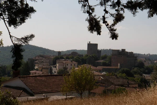 Castellina Chianti Byn Utsikt Sommaren Toscana Italien Europa Högkvalitativt Foto — Stockfoto