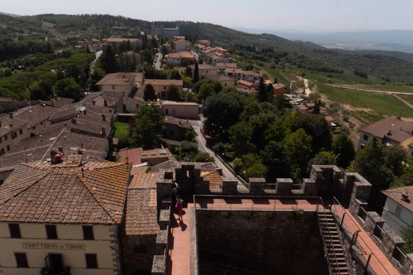 Castellina Chianti Siena Toskánsko Itálie Středověká Pevnost Vesnici Oblasti Známé — Stock fotografie