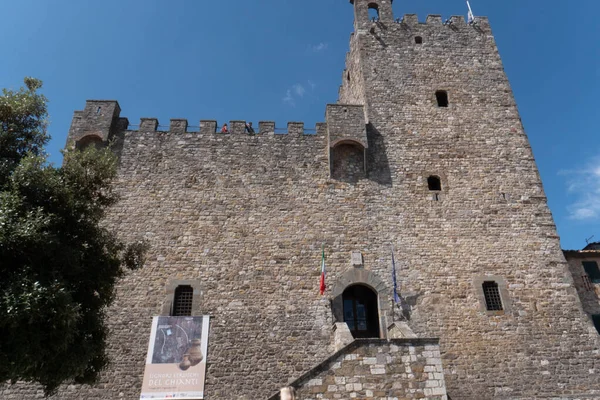 Castellina Στο Chianti Σιένα Τοσκάνη Ιταλία Μεσαιωνικό Φρούριο Στο Χωριό — Φωτογραφία Αρχείου