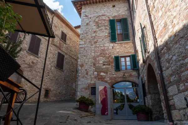 Castellina Chianti Siena Toscana Italiensk Utsikt Över Byn Högkvalitativt Foto — Stockfoto
