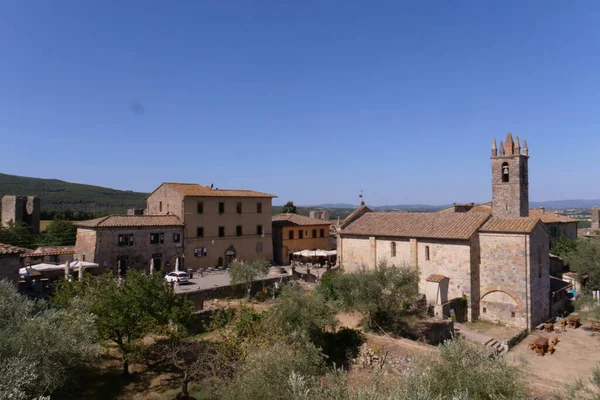 Monteriggionis Byggnad Och Landmärke Toscana Högkvalitativt Foto — Stockfoto
