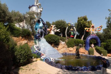 Capalbio, İtalya 'daki Tarot Garden. Yüksek kalite fotoğraf